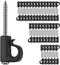 BeneLabel 60 Pack Q-Hanger, Christmas Lights Hanger Hooks, Easy Release Outdoor Wire and Fairy Lights for New Year Party