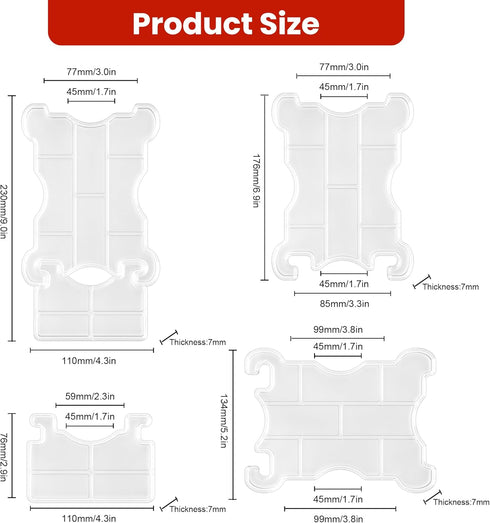 -2 Couch Wall Stopper Pcs Adjustable Clear Wall Spacer, Anti-Slip Furniture Protectors for Bed, Sofa, Table, Fire