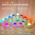 BYSYGLOBE Dimmable 16 5 Night Light, Touch Lamp for Bedroom, RGB Colors, Brightness, Portable Rechargeable Bedside