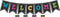 Teacher Created Resources TCR5614 Chalkboard Brights Pennants Welcome Bulletin Board Paper Multi