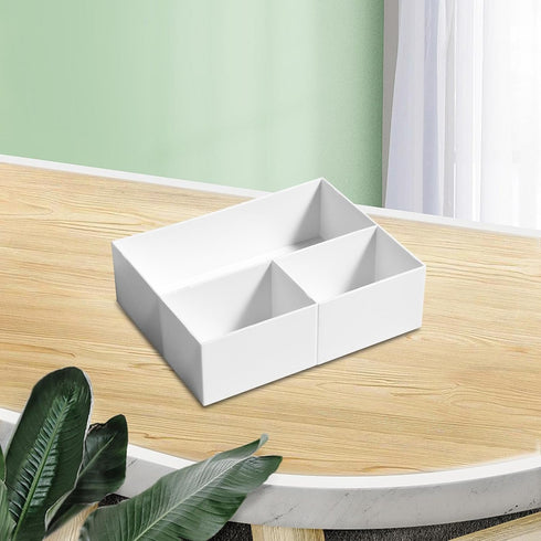 Generic Countertop 3 Desktop Storage Organizer Desktop Storage Box Pen Pencil Card Holder Divider Grid Tea Milk Bags
