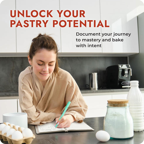 Bakers Recipe Book, Write Your Own Recipes & Record Details, Soft Vegan Leather, 128 Pages