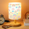 VIHOSE Rainbow Kids Table Lamp for Bedroom Kids Bedside Lamp with Linen