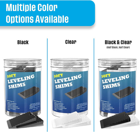Furniture Levelers, 32 Piece Jar, 2“ Rubber Shims for Leveling, Non-Slip Shims for Home Improvement