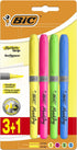BIC Grip Highlighters - Yellow/Blue/Green/Pink (Pack of 4)