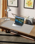 Office/Home(35"x17",Light Leather Desk Pad Protector,Large Mouse pad,Office Desk mat,Laptop Mat for Desk, Non-Slip PU