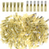 Glarks 100pcs Fully Insulated Female/Male Spade Nylon Heat Shrink Waterproof Quick Disconnect Electrical Crimp