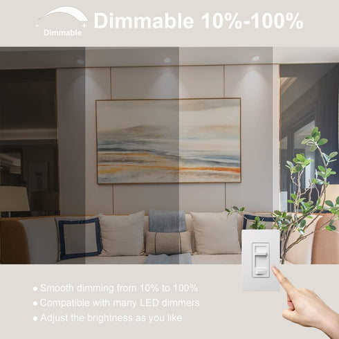 PAR20 Bulbs Dimmable, 50W 60W 7W 600LM Bulb 3000K E26 6-Pack FTL Led Equivalent, Flood Light Indoor Outdoor, Warm