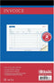 BAZIC Invoice Book - 50 Sets 5 9/16" x 8 7/16" 2-Part Carbonless, White & Bound Cover