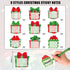 Whaline Christmas Sticky Note Notepad, 9 Designs Gift Box Memo Pad for Xmas Winter Office Classroom Supplies