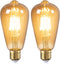 DiCUNO E26 Edison Bulbs, 60W, 2200K Amber Warm, 6W LED ST64, Vintage Filament, 600LM, Non-Dimmable, Pack of 2
