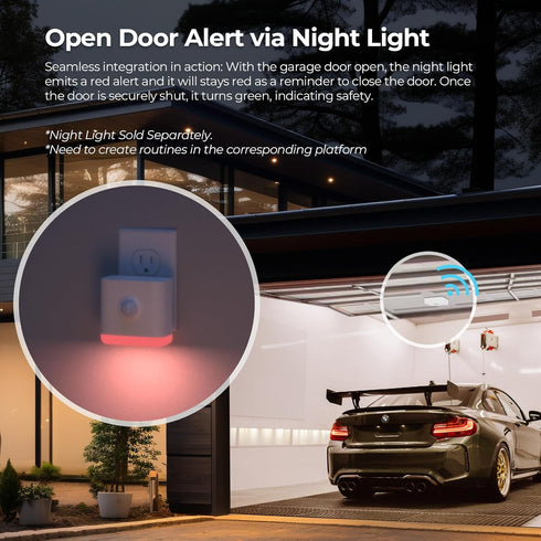 THIRDREALITY Zigbee Smart Garage Door Tilt Sensor: Smart Home Compatibility, Adjustable Sensitivity, Up to 2-Year