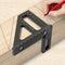 Metric 3D Multi-Angle Measuring Ruler, 45/90 Degree Aluminum Alloy Woodworking Square Protractor Tool