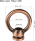 MECCANIXITY 15kg 36x43mm M10 Pack 2 Eye Nut Max Load Thread Ring Shape Female Loop for Hanging Lamp Chandelier, Red