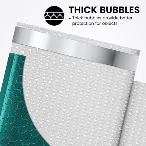 Fuxury 200 Pack 4x8" Self Seal Bubble Mailers, Usable Size 4x7" Forest Green Padded Envelopes for Small Business