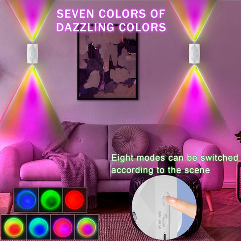 DQQDFTF 2 1500mAh LED Wall Mounted Lights Battery Operated Wall Lamp Pcs with Motion Sensor Rechargeable Wall Lights