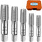 5-Piece NPT Pipe Tap Set, 1/8", 1/4", 3/8", 1/2", 3/4", Carbon Steel Hand Threading Plumbing Tools