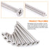 210Pcs 304 Stainless Steel Flat Head Phillips Cross Wood Screw Drive Self-Drilling Screws Assortment Kit [#6 5/16'' to