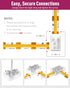EMITEVER 8mm LED Strip Connectors, 12pcs, T-Shaped Gapless Connection Solderless Transparent Tape Light Connectors