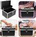 24x16x16cm Toolbox INOOMP Portable Tool Box with Waterproof Lining, Small Carry-out for Foot Massage Technician, Black