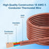 18AWG 18/5 5 25FT Thermostat Wire Solid Copper Conductor Low Voltage HVAC Cable for Thermostats, Alarm Systems