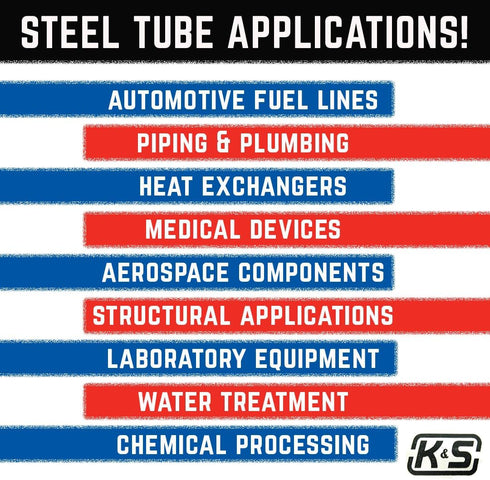 K & S Precision Metals 87117 Round Stainless Steel Tube, 5/16" OD