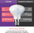 E17 R14 Bulb, 4W (40W Bulb, E17 5000K, 400 Dimmable, Pack 6 Maelsrlg LED Equivalent) Mini Reflector Floodlight Light