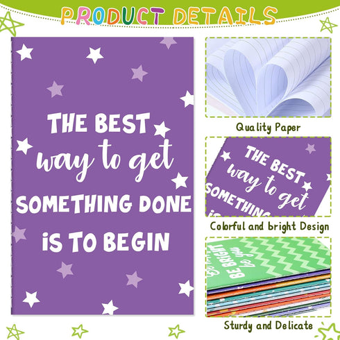 Zonon 24 Pcs Mini Colorful Notebooks, Funny Motivational Journals, Small Pocket Notepads for Kids, Travel