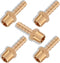5pcs Brass Hose Barb Fittings (1/4 Inch Barb to 1/4 Inch NPT Male Thread Air Hose Fittings Adapter Connector for Water
