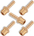 5pcs Brass Hose Barb Fittings (1/4 Inch Barb to 1/4 Inch NPT Male Thread Air Hose Fittings Adapter Connector for Water