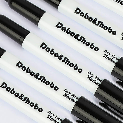 Dabo&Shobo Low Odor Dry Erase Markers, Fine Tip, Bulk Pack of 80, Black Whiteboard Markers for School Office Home
