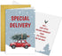 Oamiolek Funny Christmas Pregnancy Announcement Card, Humor Pregnancy Reveal Card for Grandma Grandpa
