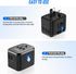 Universal International Power Travel Plug Adapter, 5 in 1 European Adapter with 2xUSB-A and 2xUSB C Wall Charger