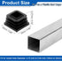 1" (25mm) 50 uxcell Square Tubing End Caps, Pcs Plastic Hole Plugs Insert End Cap for Metal Tubing Post Chair Leg Table