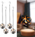 Solar Lanterns Outdoor Waterproof, 4 Pack Hanging Tea Lights with Candle Holder,