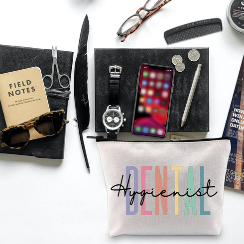 BLUPARK Dental Hygienist Makeup Bag - Dental Gift Zipper Pouch for Dentist Graduation, Dental Hygienist