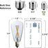 ST38 25watt ST120 Bulbs, 6pcs 2W 2700K E12 Bulbs Outdoor String Light for Chandelier, Wall Sconce Table Lamp Dining