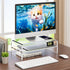 2 5.12 Inches Egchi Clear Acrylic Monitor Stand Riser Tier, High Clear Computer Desk Organizer Shelf for Multi Media PC