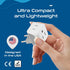 Ceptics European Travel Plug Adapter, Ultra Compact Charger for USA to Type C Countries such as Italy, White