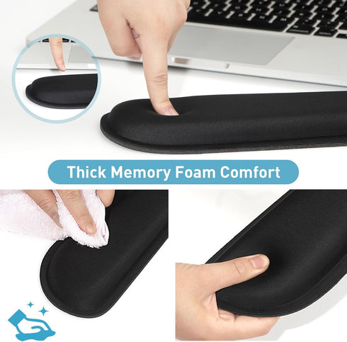 Yolanda Keyboard Wrist Rest, Memory Foam, Easy Typing Pain Relief, Keyboard Mouse Pad Set for Home, Office