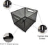 Letter-size Hanging File Folder Organizer, Metal Filing Crate, File Basket for Hanging Files, Black (Mesh Metal)