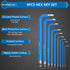 Allen Wrench Hex Key Set, 9PCS Metric Long Ball End L-key Set 1.5mm-10mm with Visible Coding for DIY and Repair