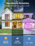 100ft 16 IP67 Nexillumi Permanent Outdoor Lights for House, Smart RGB LED Lights Outside with Million DIY Colors