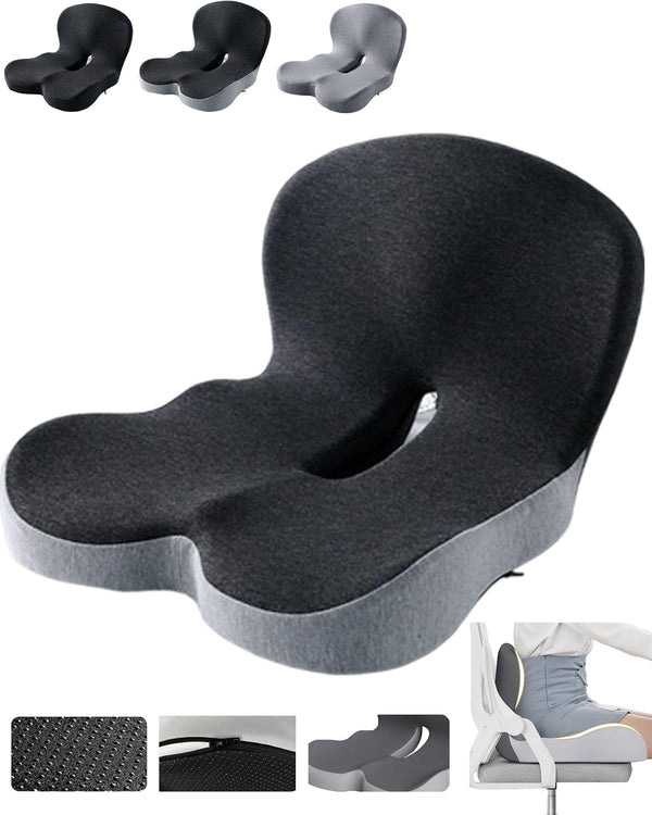 Celinva Orthopedic Cushion Orthopedic Cushion, Ergonomic Orthopedic Cushion for Tailbone Pain Relief, with Memory Foam,