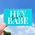 RXBC2011 2x3.5 Inches Pack 100 Hey Babe Card Thank You for supporting small business cards of Teal