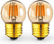 3 Watt Dimmable Low Wattage LED Bulbs, E26 Standard Base, 25 Watt Equivalent, Amber Glass, 2 Pack