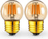 3 Watt Dimmable Low Wattage LED Bulbs, E26 Standard Base, 25 Watt Equivalent, Amber Glass, 2 Pack
