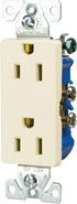 EATON Wiring 1107LA 15-Amp 2-Pole 3-Wire 125-Volts Decorator Duplex Receptacle, Light Almond