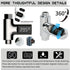 COMOAEW 360 Shower Thermostat, Shower Thermometer LED Display Baby Bath Water Meter Rotation Flow Self-Generating