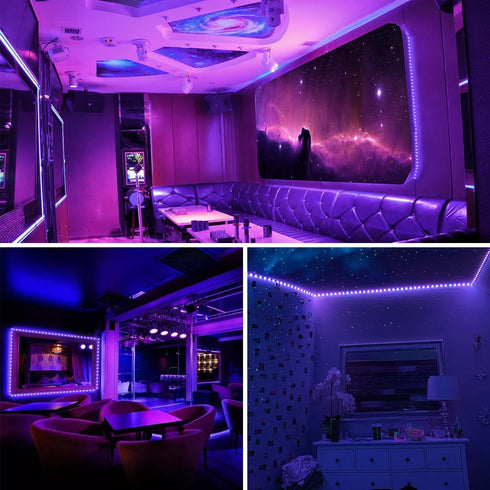 2M/6.6ft 5V SMD5050 395nm-405nm iNextStation USB UV Black LED Light Strip, LEDs Waterproof LED Blacklight Strip